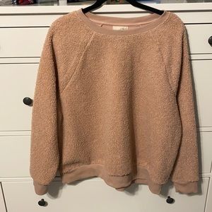 Pink fuzzy sweatshirt